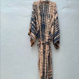 NEW Unisex Long Tie Dye Kimono Robe
